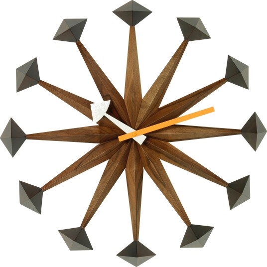 Polygon Veggklokke Ø43 cm Valnøtt