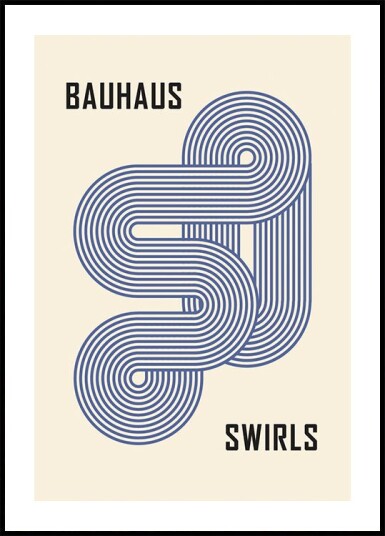 Bauhaus Swirls Plakat Plakat / 21x30cm Bauhaus Swirls Plakat Plakat / 21x30cm