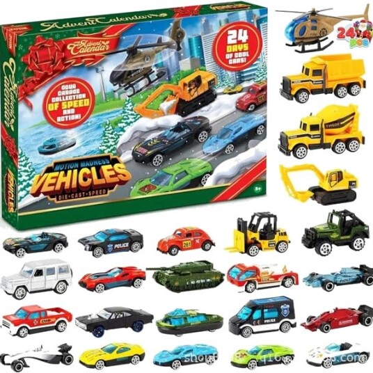 Adventskalender Lekebil og Fly for Barn