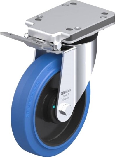 Blickle Styrehjul Med Brems Lk-Poev 200Kad-Is-Sb, Hjuldiameter 200 Mm, Bæreevne (Maks.) 500 Kg – 1 Stk