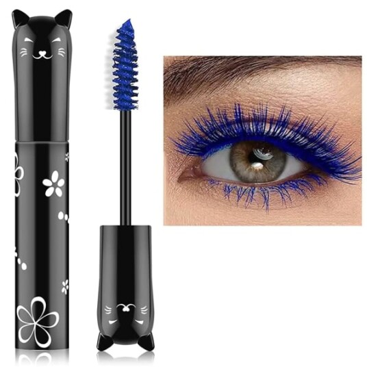 Fargerik mascara vanntett langvarig tykk mascara blå