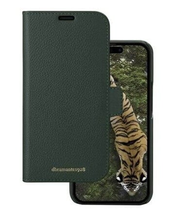 dbramante1928 Lommeboketuier Ekte Skinn for iPhone 15 Pro Max - Eviggrønn