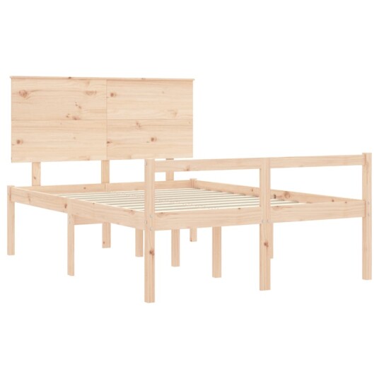 vidaXL Seniorseng med hodegavl 140x200 cm heltre 8720845406516