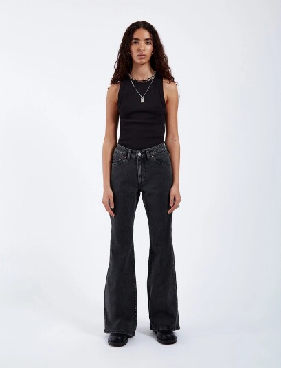 Dr Denim Elba Mid Bootcut Black 27 x 32
