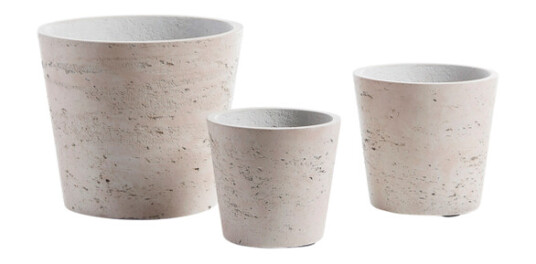 Kave Home Potte Lux, sett med 3 stk Grå 1680474-03-0 1523776-01-2
