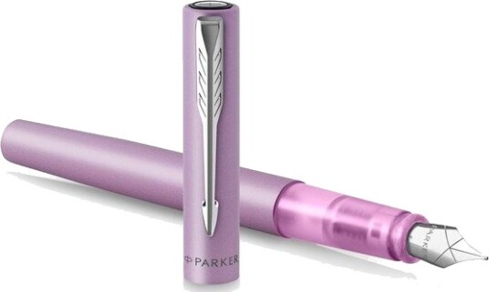 Parker Vector XL Fountain Pen  Metallic Lilac Lacquer on Brass  Medium Nib with Blå Ink Refill  Gift Box