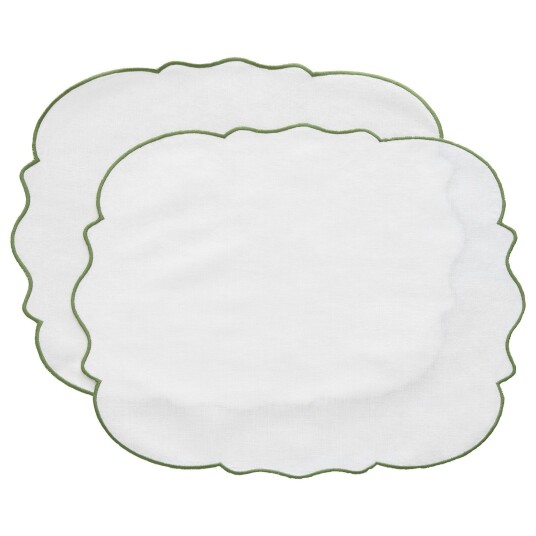Decotique Gia Spisebrikke 35x45 cm 2 pk Hvit / Grønn