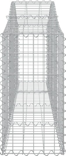 vidaXL Gabionkurver buede 8 stk 200x30x60/80 cm galvanisert jern