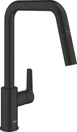 Grohe Eurosmart U pull blandebatteri uten stoppkran 306192430 (sort)