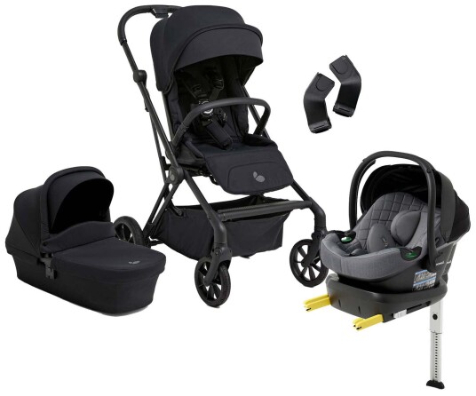 Beemoo Pro Twist Duovogn inkl. Beemoo Route Babybilstol &  Base Coffee Black/Mineral Grey