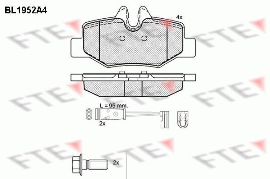 Bremseklosser FTE 9010538 Bremseklosser FTE 9010538