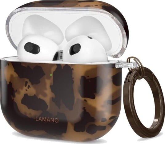 Tech-Protect Lamano Case for AirPods 4 Brown and Black
