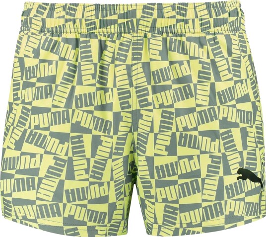 Puma Badeshorts Mineral Blue Combo Puma Small Badetøy Grå Gul