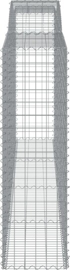 vidaXL Gabionkurver buede 3 stk 400x50x160/180 cm galvanisert jern