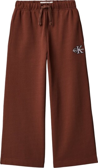 Calvin Klein Monologo Wide Leg Sweatpant Brown 128