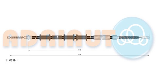 Tautrekk, håndbremse ADRIAUTO 11.0239.1 Tautrekk, håndbremse ADRIAUTO 11.0239.1