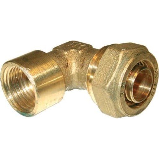 PEX vinkel med muffe 16 mm x 1/2"
