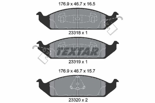 Bremseklosser TEXTAR 2331801 Bremseklosser TEXTAR 2331801