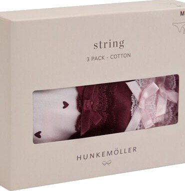 Hunkemöller Multipakk med Bomullsstringtruser Rosa