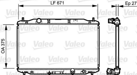 Radiator, motorkjøling VALEO 735242