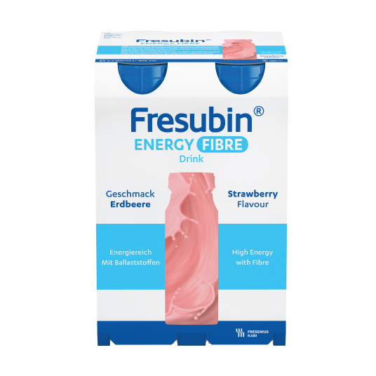 Fresubin Energy Fibre Drink jordbær 4x200 ml Fresubin Energy Fibre Drink jordbær 4x200 ml
