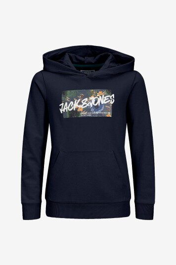 Jack & Jones Junior Hettegenser jjHawaii Shape Sweat Hood Jnr Blå