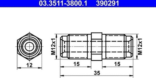 Adapter, håndbrekk kabel ATE 03.3511-3800.1