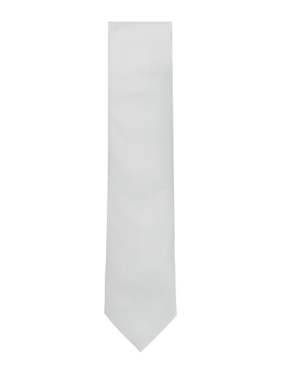 Lindbergh Black Polyester Tie 7 Cm - White - ONE SIZE Lindbergh Black Polyester Tie 7 Cm - White - ONE SIZE
