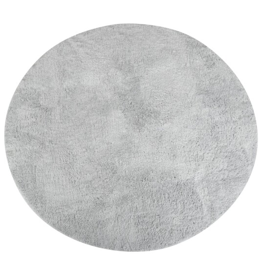 Nordstrand Home Gulvteppe - Rundt teppe - Diameter 160 cm - Lysegrå - Langt luvteppe fra