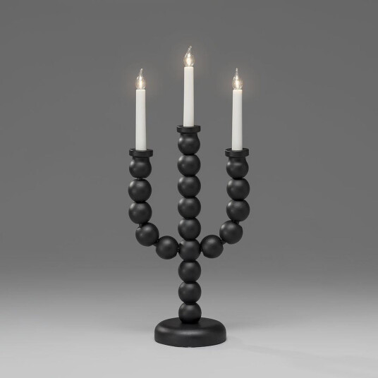 Adventsstake 3 armet Svart Adventsstake 3 armet Svart