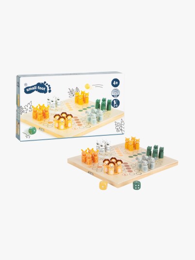 Small Foot Wooden Ludo Game Safari 6 Players