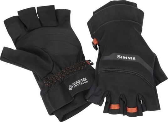Simms Gore Infinium Half Finger Black