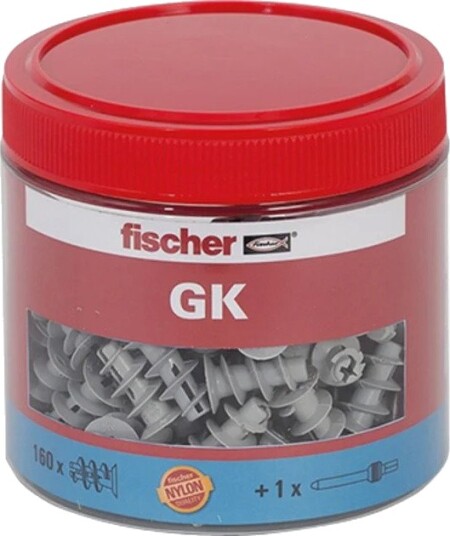 Fischer 531028 Gipsskruplugg 160 stk Selvborende