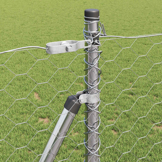 Gjerde med innlegg. sølv 0.8 x 100 m PVC belagt stål