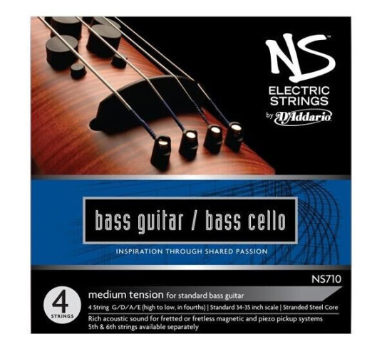 D'Addario Ns710 Bass Cello Strings Ns Electric Set G, D, A, E