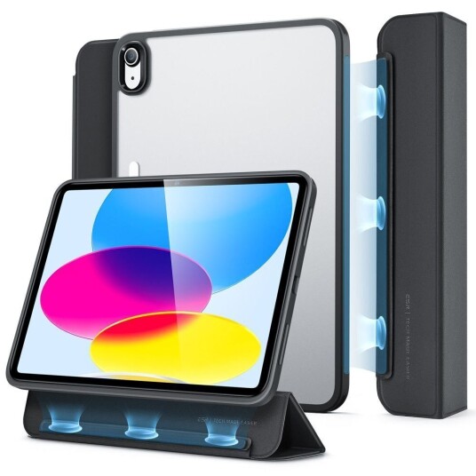 ESR iPad 10.9" (2022) ESR Ascend Flip Tri-Fold Hybrid Flipdeksel - Kunstskinn - Svart