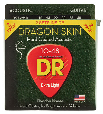 DR Strings Dragon Skin DSA-2/10 2-Pack