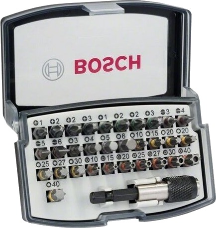 Bosch 32-deler Pro Skrutrekker Bitssett med Hurtigkobling og Universalholder