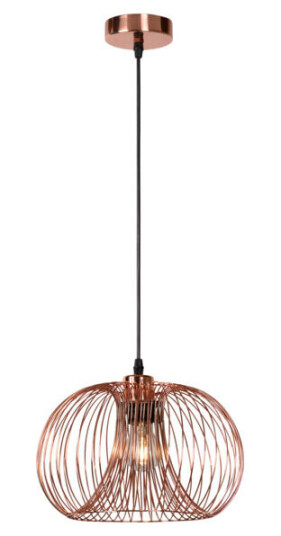 Lucide Vinti Pendellampe E27 30cm Rød Kobber - 91942