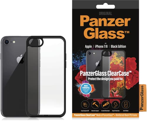 Panzerglass Clearcase Blackframe Iphone 7, Iphone 8, Iphone Se (2020), Iphone Se (2022) Svart