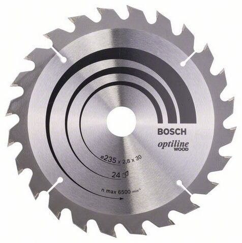 Bosch Sirkelsagblad Optiline Wood 235 mm 24 Tenner