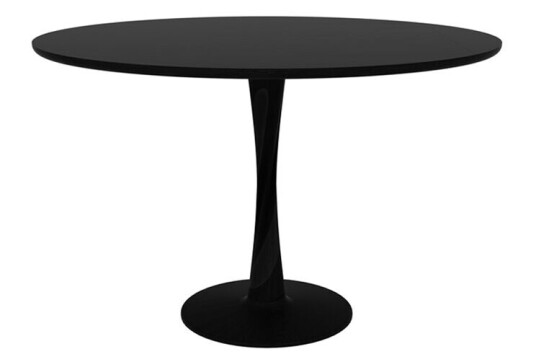 Ethnicraft Torsion spisebord rundt svartbeiset eik Ø 127 cm