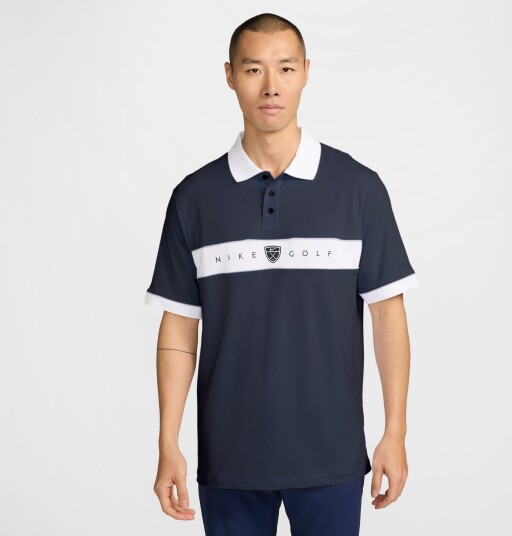 Nike Fairway Fresh M Dri Fit Golf Polo Golf pologenser herre College Navy White Limestone Black X Large