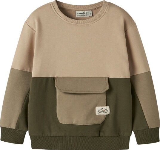 Name It Collegegenser NMMOMER Sesam Name It 1½ år (86) Collegegenser Armygrønn Beige