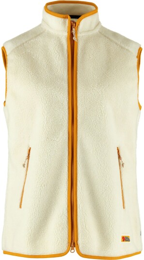 Fjellreven Vardag Pile Fleece Vest W Chalk White Female