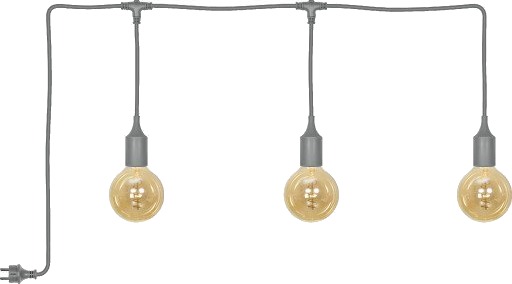 Osram Endura Decor oppladbar utendørs pendellampe 7 meter grå