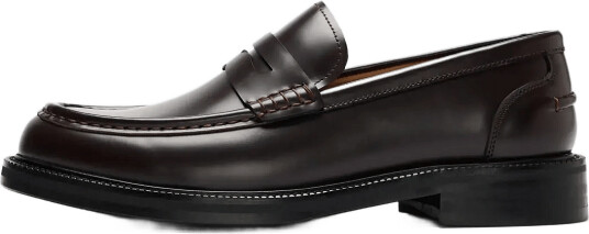 Selected Slmbobby Leather Penny Loafer Noos Brown 43