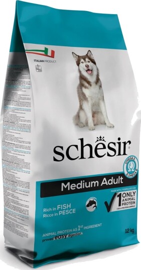 Schesir Original Hundemat Sekk For Voksne Mellomstore Raser Fisk 12 kg