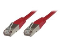 MicroConnect - Nettverkskabel - RJ-45 (hann) til RJ-45 (hann) - 1 m - skjermet, beskyttet tvunnet parkabel (STTP) - CAT 6 - halogenfri, flertrådet - rød