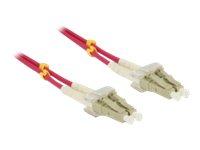 Delock 2 m Fiberoptisk Nettverkskabel LC-LC Fiolett